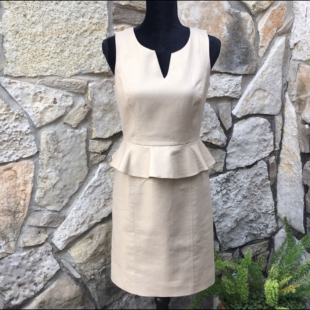 Gold Peplum Dress